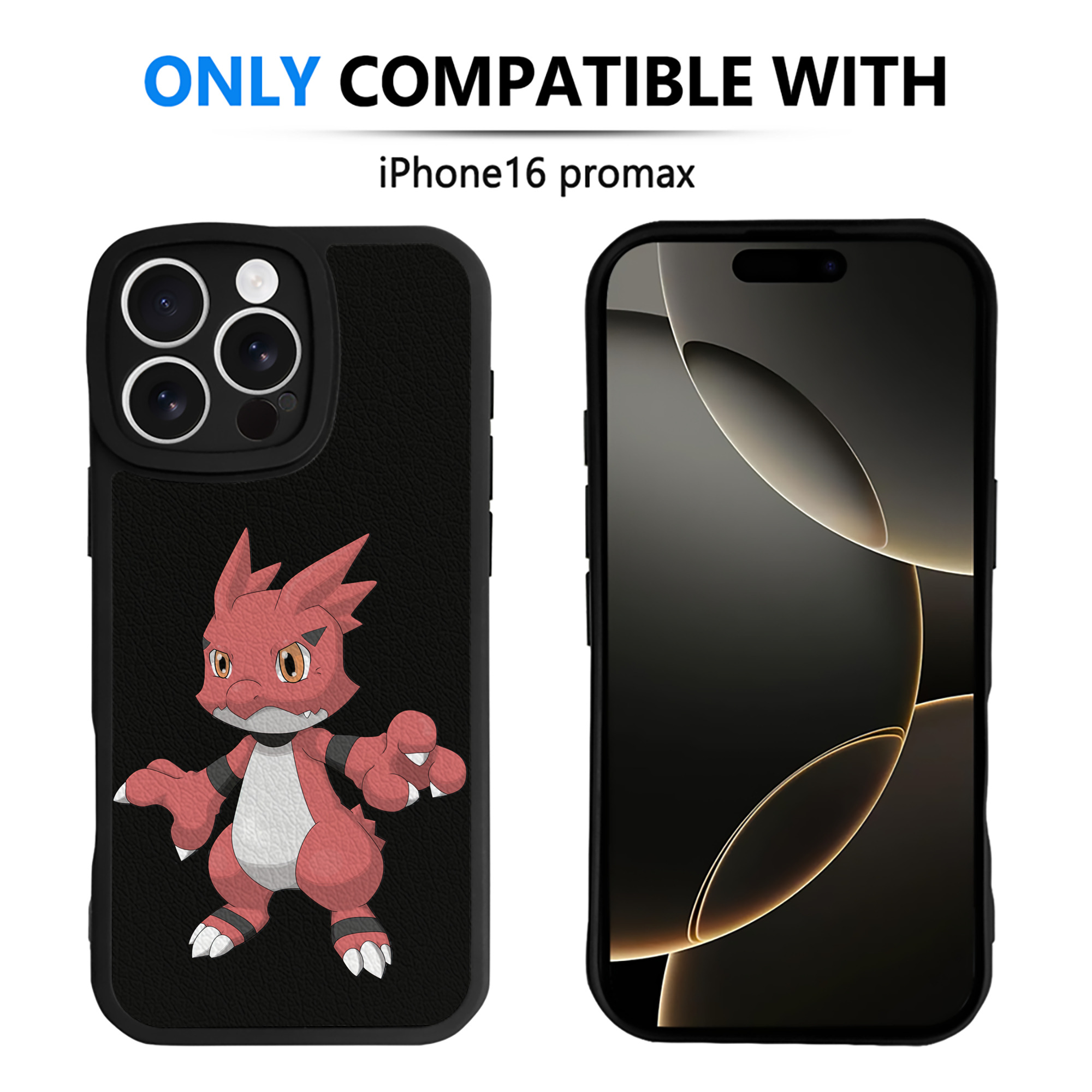 （画像用） Digimon デジタルモンスター/デジモン 【iPhone 16シリーズ対応】シリコンスマホケース（レザー調） 材質：シリコン